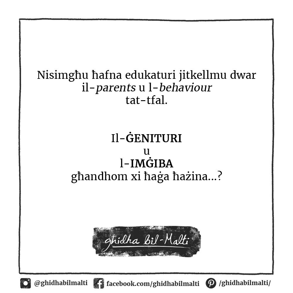 Il-ġenituri u l-imġiba