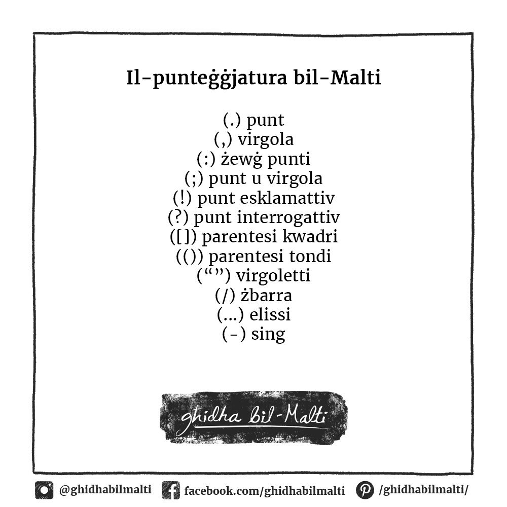 Il-punteġġjatura bil-Malti