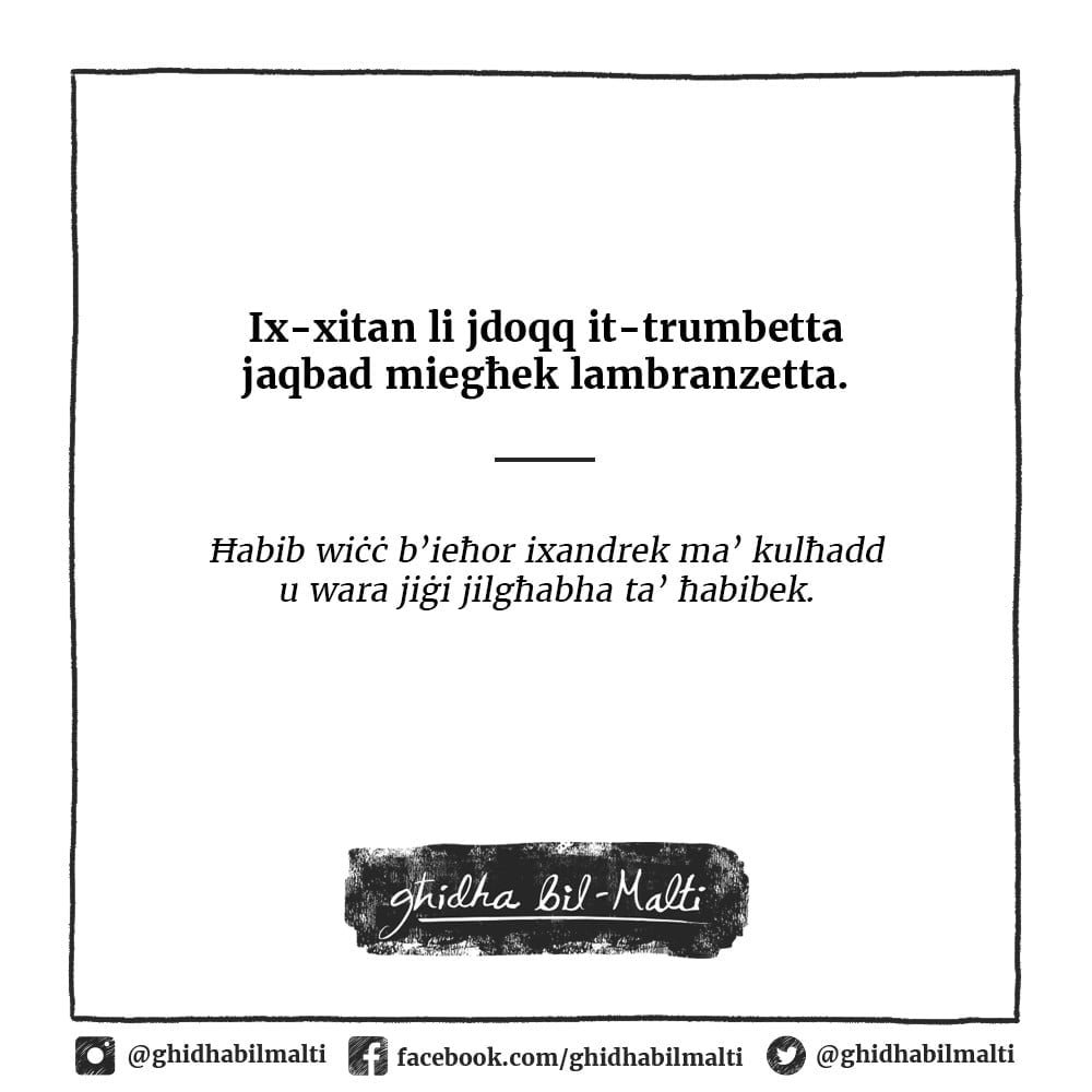 Ix-xitan li jdoqq it-trumbetta jaqbad miegħek lambranzetta